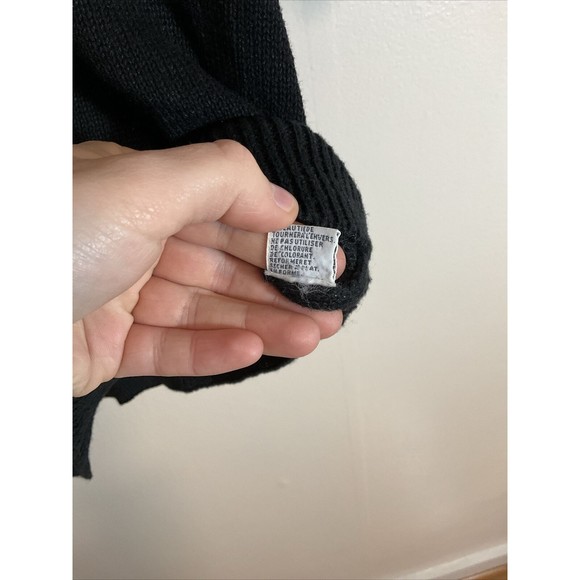 Marisa Christina Classics Women’s M Black Short Sleeve Sweater Vintage Art - Picture 8 of 10